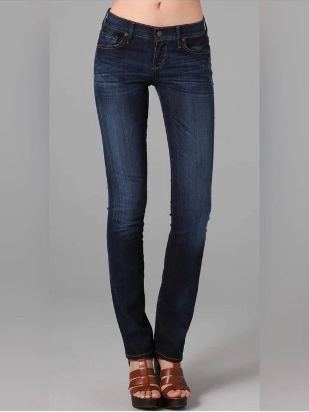 Citizens Of Humanity Y2K Dark Indigo Ava Low Rise Straight Leg Jeans, size 27